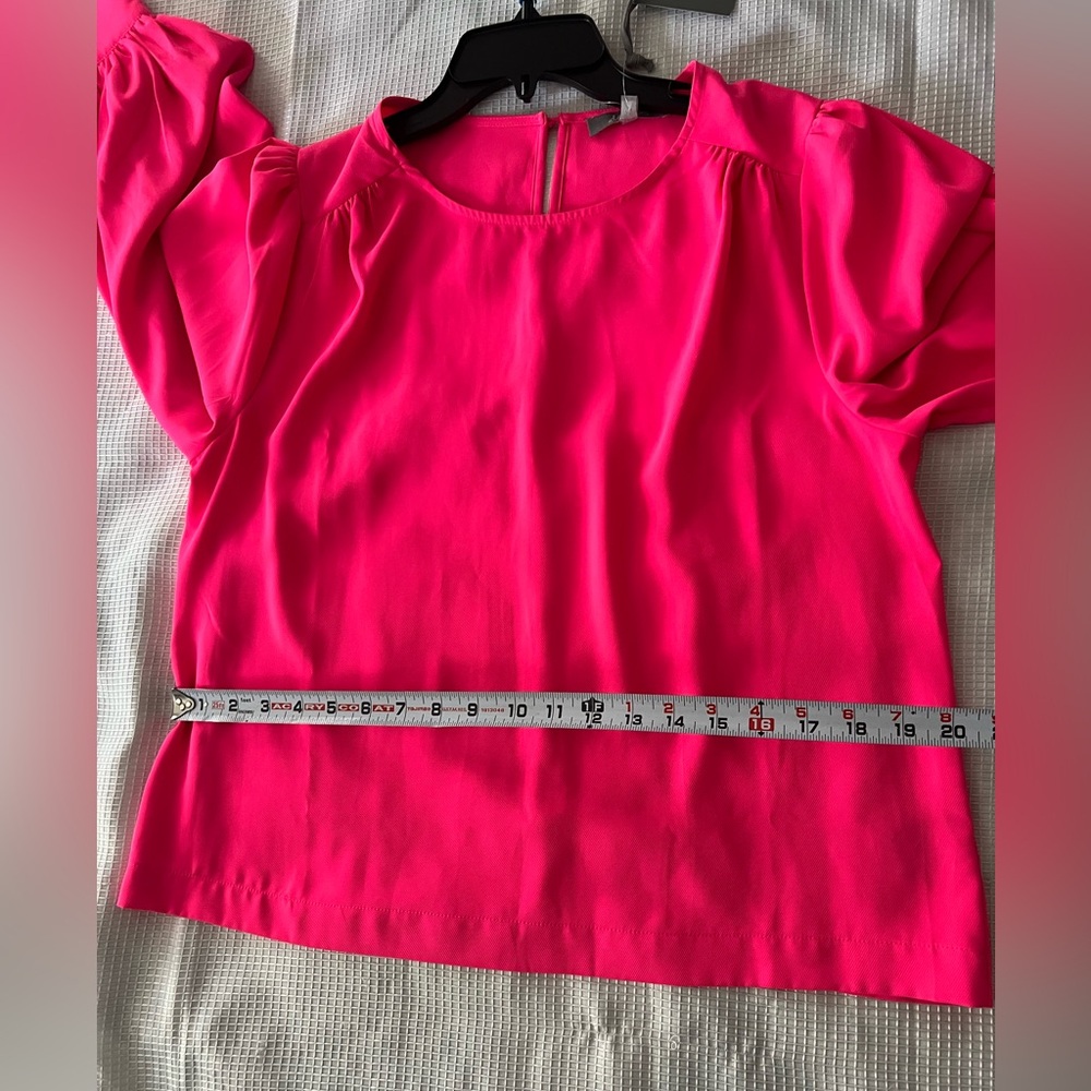 Marled Fuchsia Long Sleeve Blouse - Picture 14 of 14